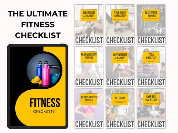 Fitness Checklist Printable with PLR Resell Rights, Health & Wellness, Gym Tracker, Personal Trainer, Workout Planner, Canva + PDF - Image 8